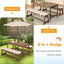 Kids Picnic Table and Bench Set with Cushions and Adjustable Umbrella