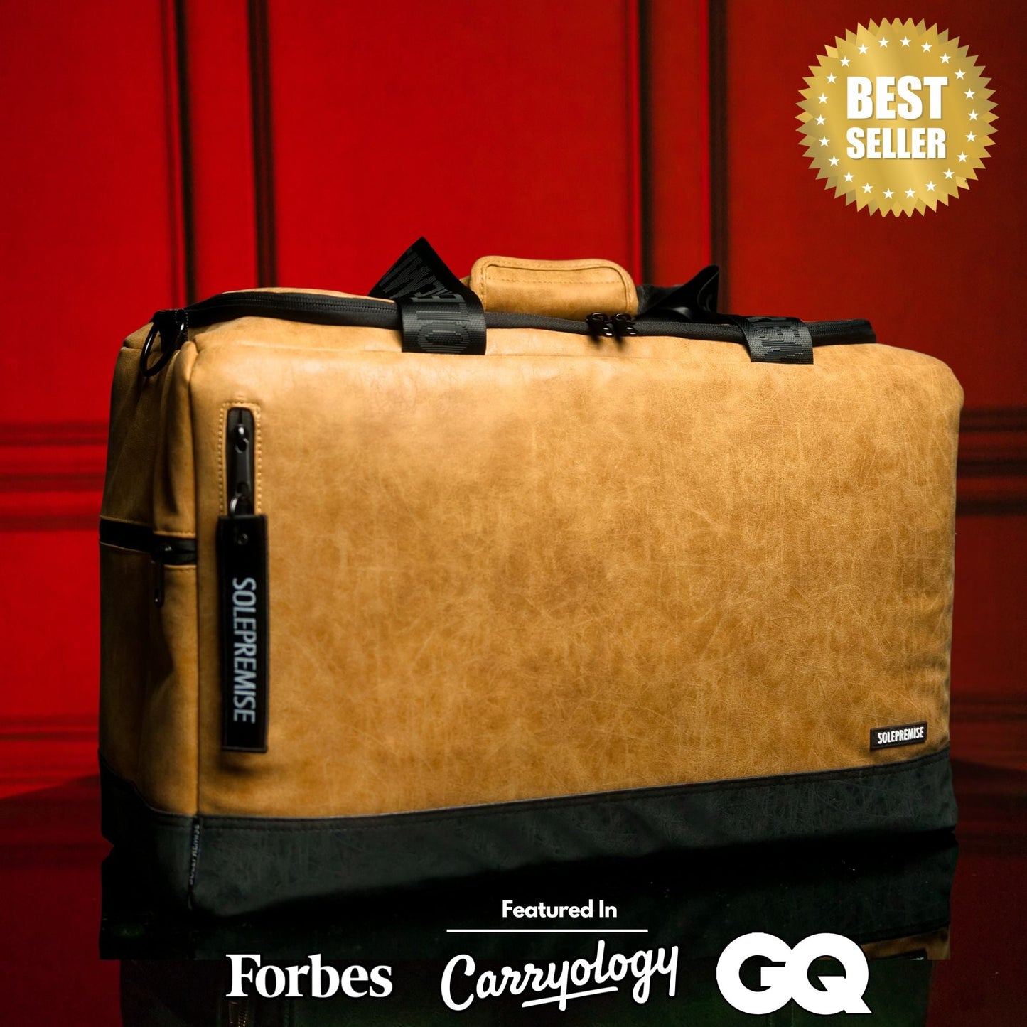 Bolsa de deporte de cuero marrón