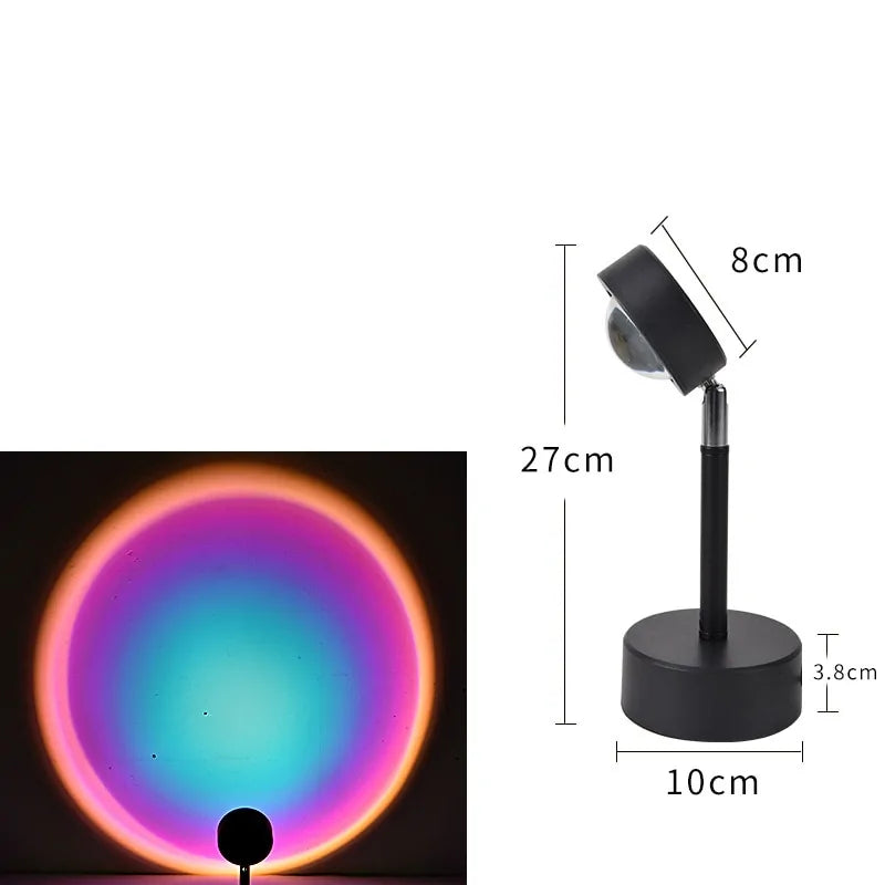 Proyector LED de Noche USB Arcoíris Atardecer