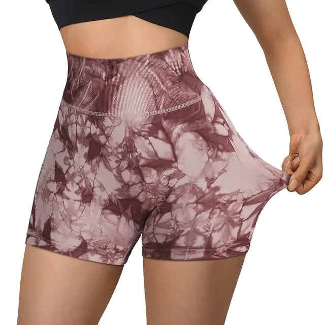 Shorts de Yoga Sin Costuras de Cintura Alta para Mujeres