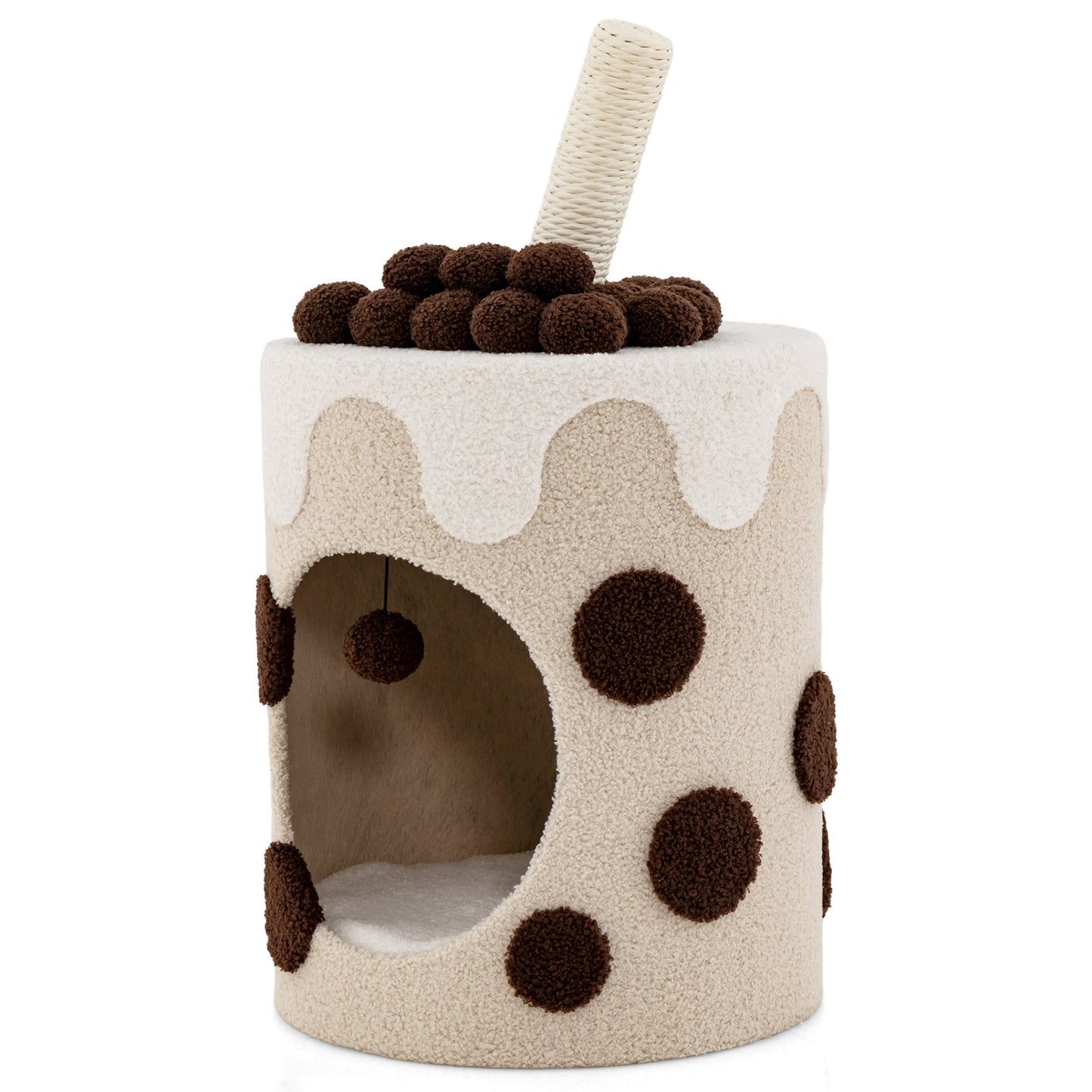Torre para Gatos Bubble Tea con Poste Rascador