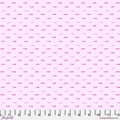Tela de Algodón con Motivo de Lunares de Chicle - 44"/45" por Yarda