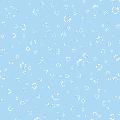 Bubbly Light Peri Blue Cotton Fabric - 44"/45" Per Yard