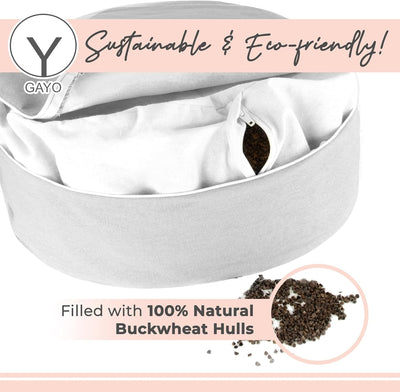 Sustainable Buckwheat Meditation Cushion for Enhanced Comfort - Korvel