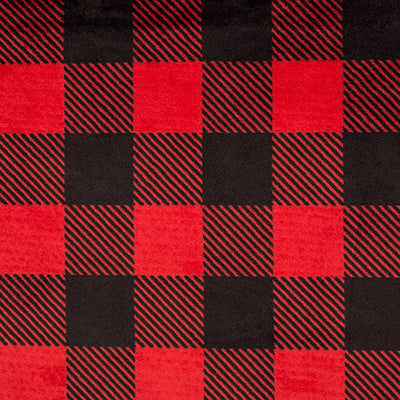 Buffalo Check Cuddle® Scarlet/Black Fabric Per Yard