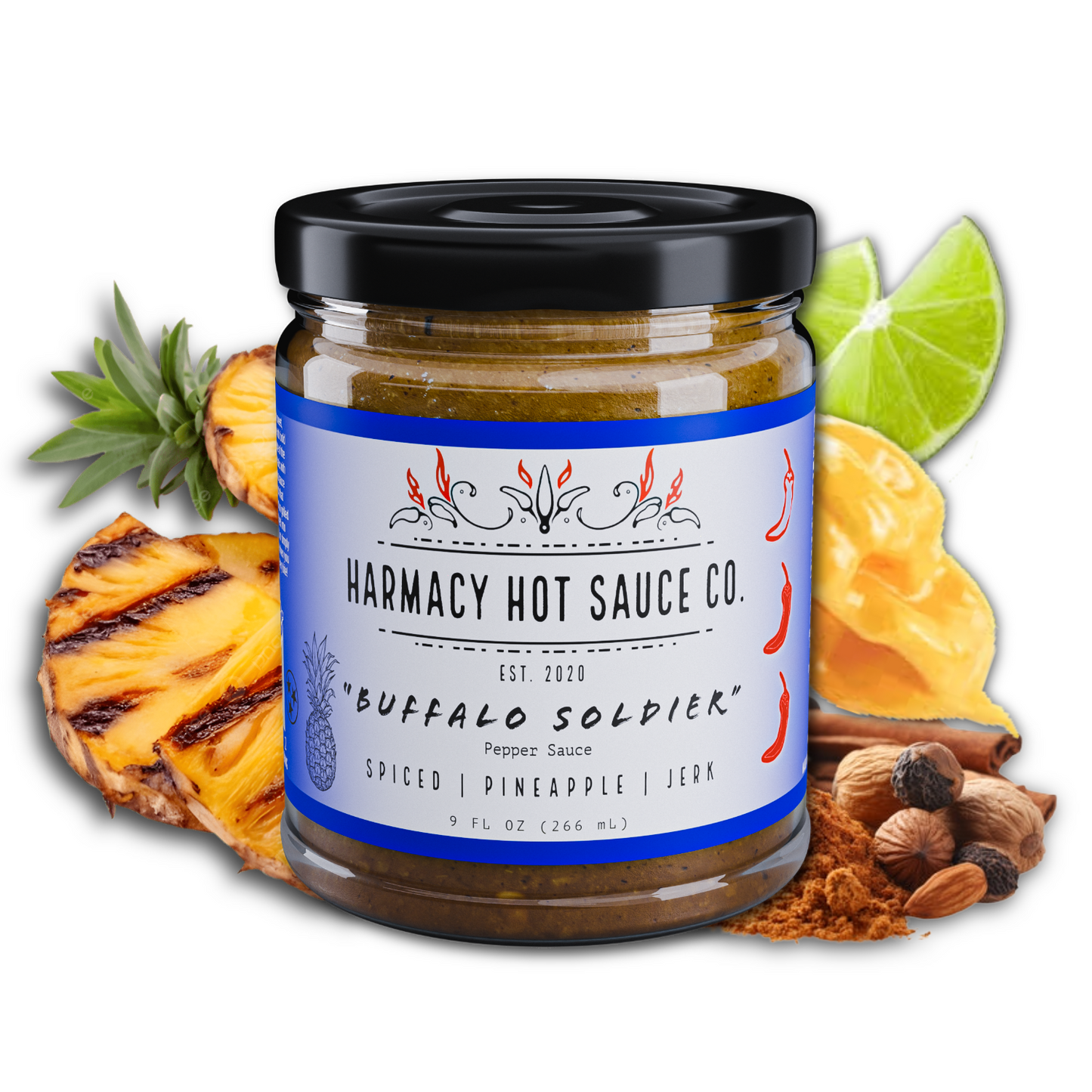 Buffalo Soldier - Sauce Jerk à l'Ananas (9oz)