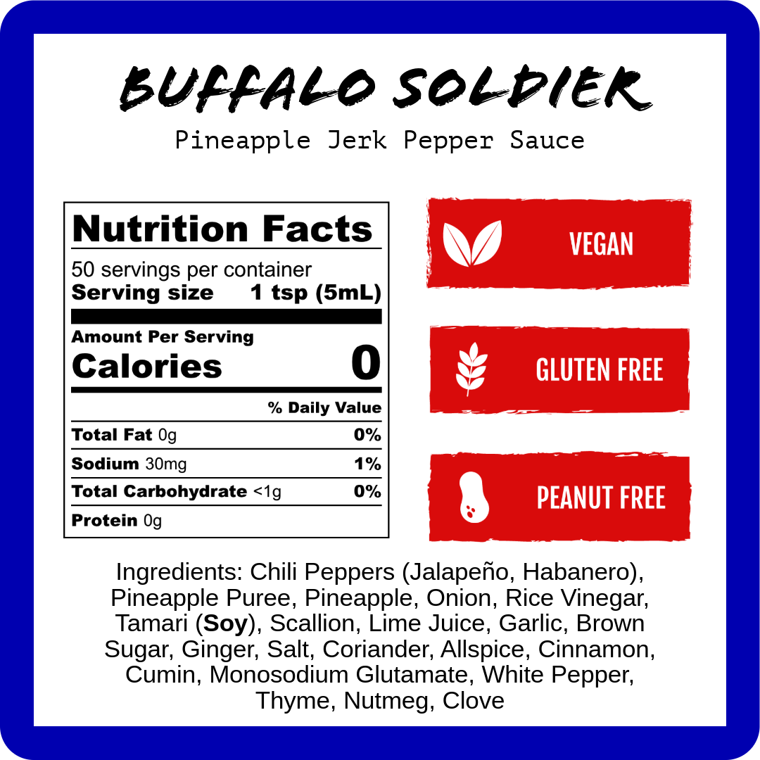 Buffalo Soldier - Sauce Jerk à l'Ananas (9oz)