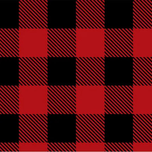 Tissu Buffalocheck Cloud Cuddle Écarlate au mètre