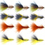 Premium Bead Head Woolly Bugger Streamer Flies - 12 Pack for Bass & Trout - Size 4 - Korvel