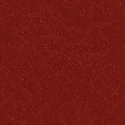 Burgundy Topography Map Cotton Fabric - 44"/45" Per Yard