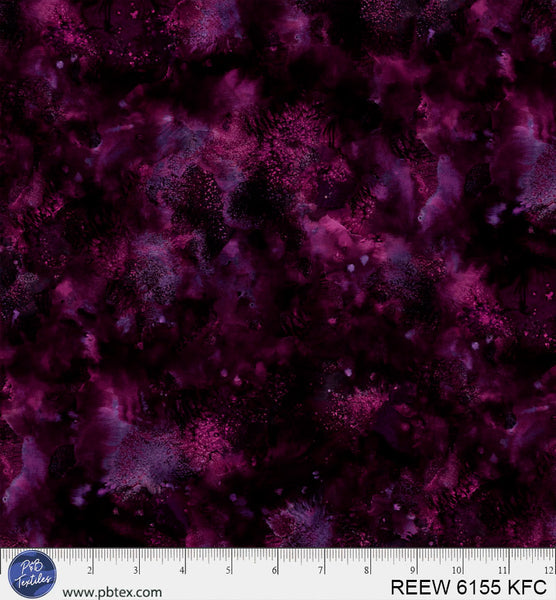 Burgundy Underwater Reef 108" Cotton Wideback Fabric Per Yard