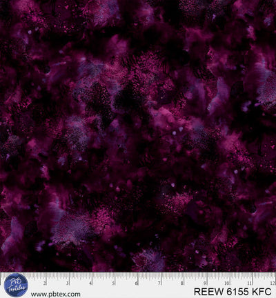 Burgundy Underwater Reef 108" Cotton Wideback Fabric Per Yard
