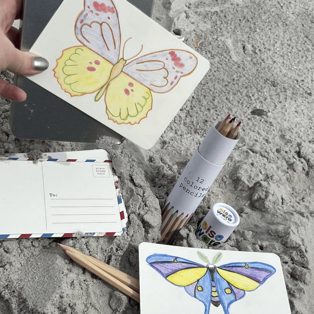 Coloring Postcards with 6 Unique Designs (30 Cards)