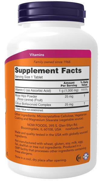 Premium Vitamin C 1000mg with Rose Hips & Bioflavonoids - Korvel