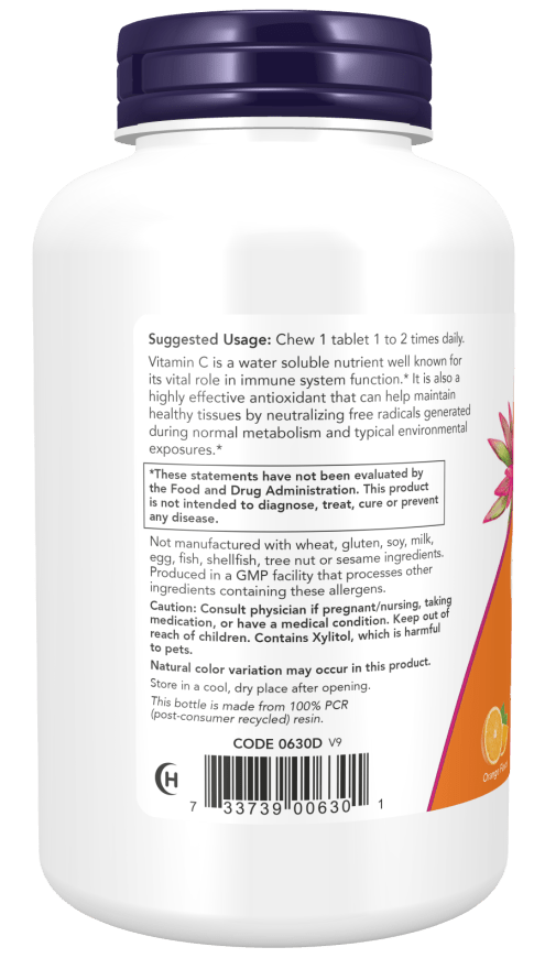Vibrant C-500 Chewable Orange Tablets - Immune Support - Korvel