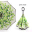 C Handle Windproof Reverse Folding Umbrella Man Women Sun Rain Car Inverted Umbrellas - Korvel