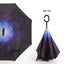 C Handle Windproof Reverse Folding Umbrella Man Women Sun Rain Car Inverted Umbrellas - Korvel