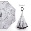 C Handle Windproof Reverse Folding Umbrella Man Women Sun Rain Car Inverted Umbrellas - Korvel
