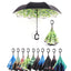 C Handle Windproof Reverse Folding Umbrella Man Women Sun Rain Car Inverted Umbrellas - Korvel
