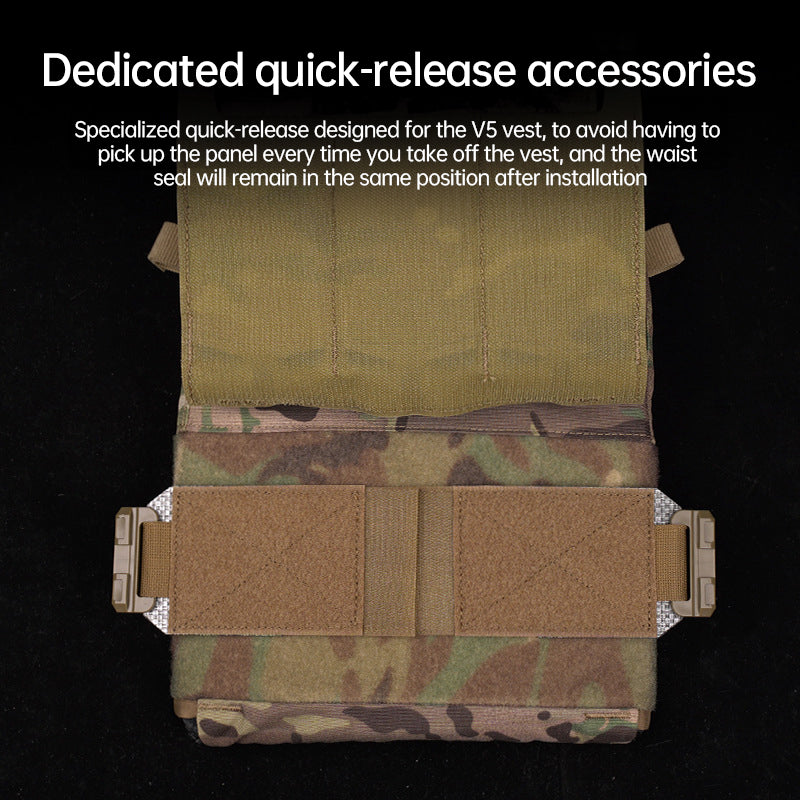 One Pair (2 Pieces) Style 3Ac Kit for FCPC V5 Tactical Vest Cummerbunds, with Quick Release Buckle, made of imported Tegris. - Korvel