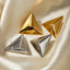 Pendientes Triangulares 3D de Acero Inoxidable Premium