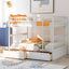 Full over Full Bunk Bed with Drawers  Convertible Beds  White - Korvel