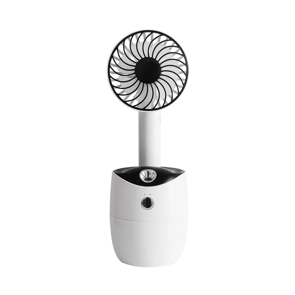 New Rotary Spray Fan USB Rechargeable Mini Humidifier Portable Silent Shaking Head Fan - Korvel