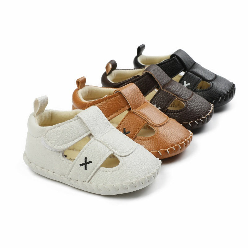 Summer Boy And Girl Baby 0-1 Years Old Half-Soled Hollow Baotou Anti-Kick Anti-Skid Baby Shoes Toddler Shoes - Korvel