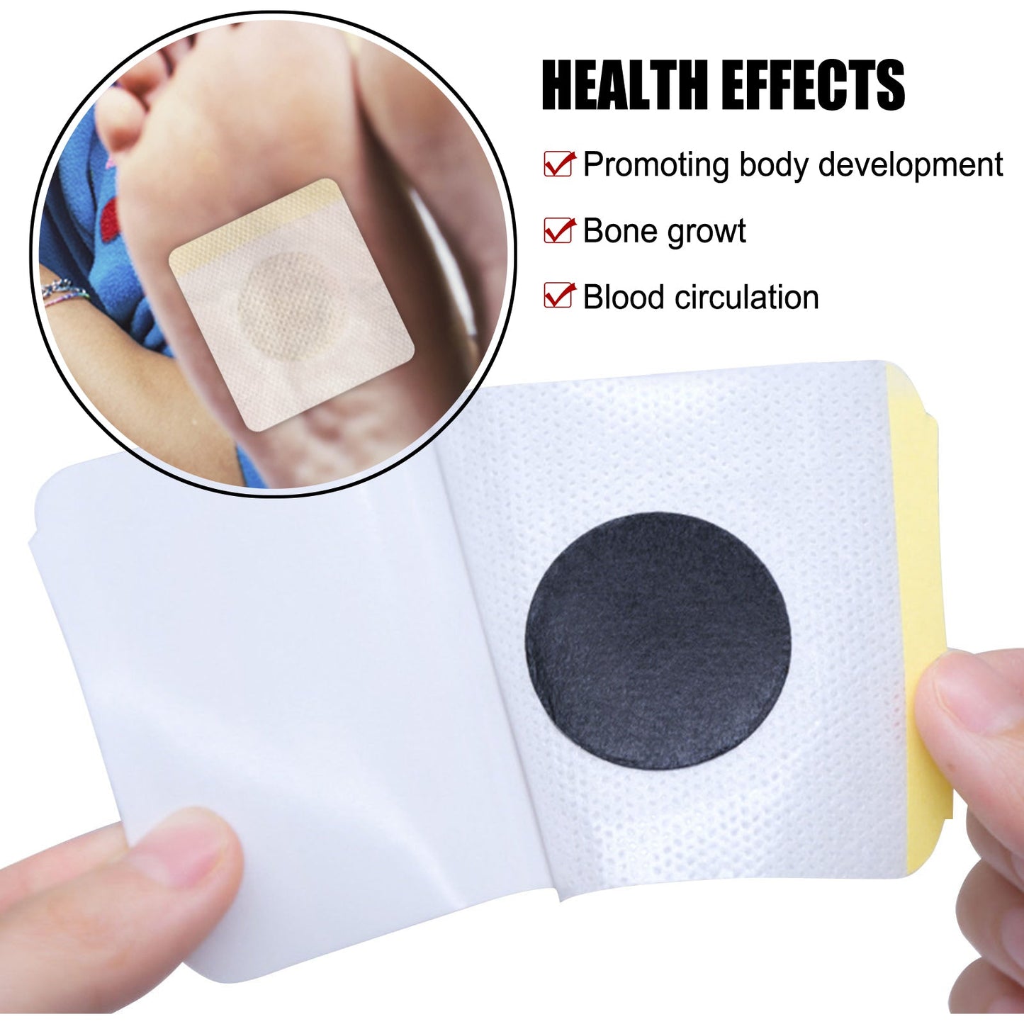 Body Care Growth Stickers, Plantar Acupoint Stimulation Patch For Adults And Children - Korvel