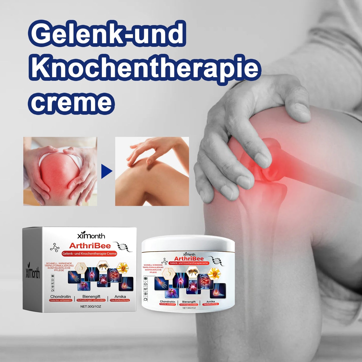 Gelenk-Und Knochentherapie Creme, Body Care Massage Cream For Sore Wrist And Knee Muscles - Korvel