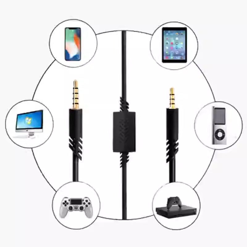 Suitable for Logitech ASTRO A10 A40 gaming headphones Ps4 connection cable headphone audio cable - Korvel