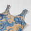 Robe élégante sans manches à franges imprimée