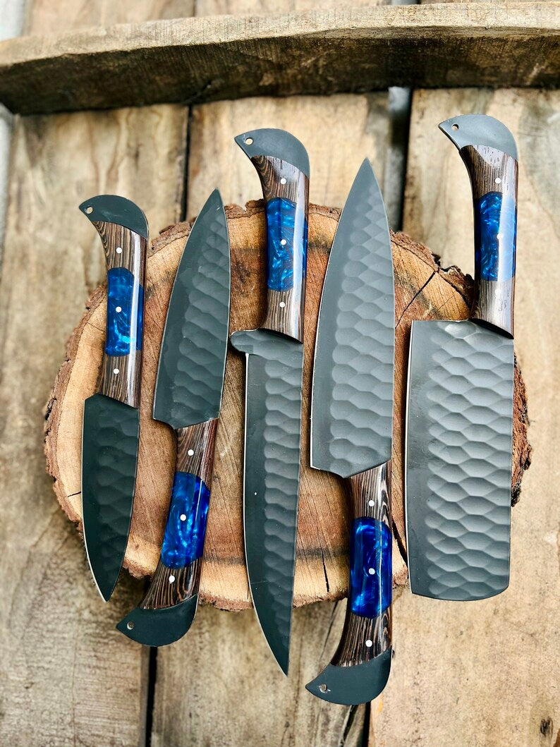 Exquisite Handmade Damascus Steel Chef Knife Set – Ideal Gift for Weddings & Special Occasions - Korvel
