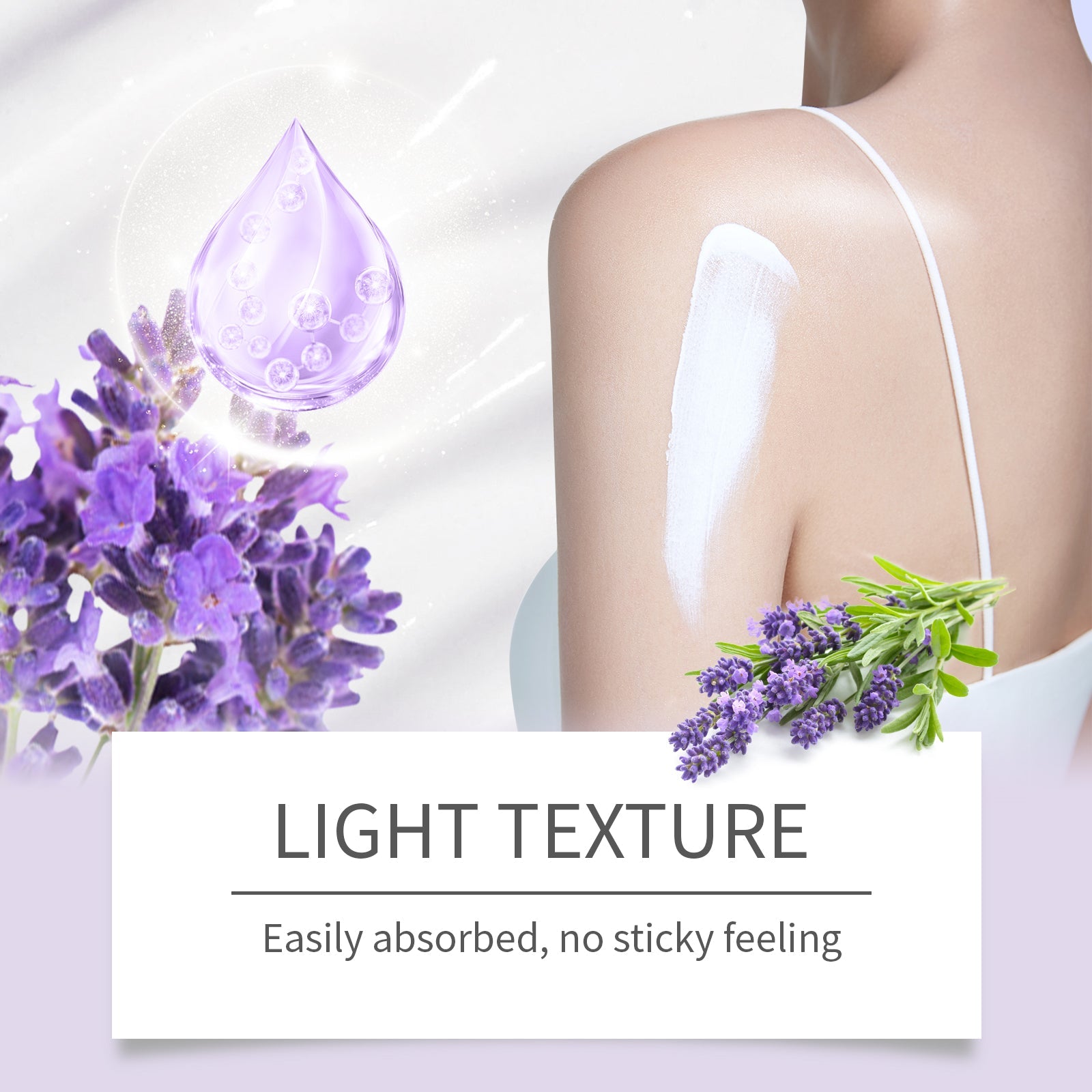 Lavender Body Soothing Fragrance Set Gentle Moisturizing Skin Hydrating Skin Care Set - Korvel