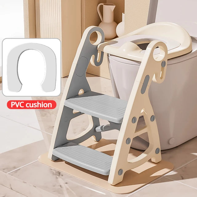 Asiento de Entrenamiento para el Baño Ajustable y Escalón para Niños