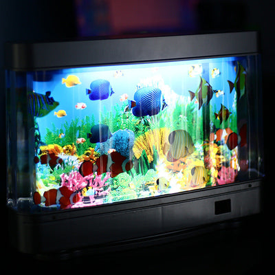 Ornamental fish simulation lamp, aquarium lamp, LED sea view lamp, desktop home night decoration small table lamp, small fish lamp - Korvel