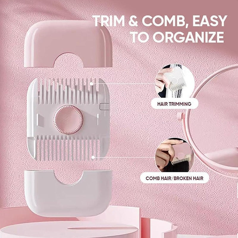 A multifunctional two in one hair clipper for girls at home, designed for trimming broken hair, branching hair, and thinning hai - Korvel