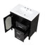 30" Bathroom Vanity with Sink, Bathroom Vanity Cabinet with Two Drawers and Door, Adjustable Shelf, Solid Wood and MDF, Black - Korvel
