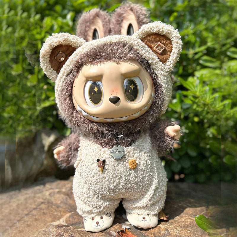 Clothing with 58cm LABUBU Design ZIMOMO Doll Clothes Rubber LABUBU Plush Toy Clothing Cute - Korvel