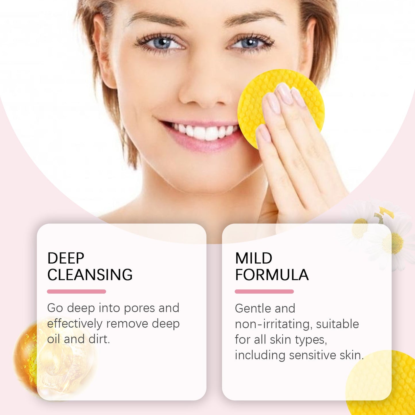 Turmeric Acid Cleansing Pad Gently Cleanses Face Skin With Refreshing And Balanced Oil Skin Care Cleansing Pad - Korvel