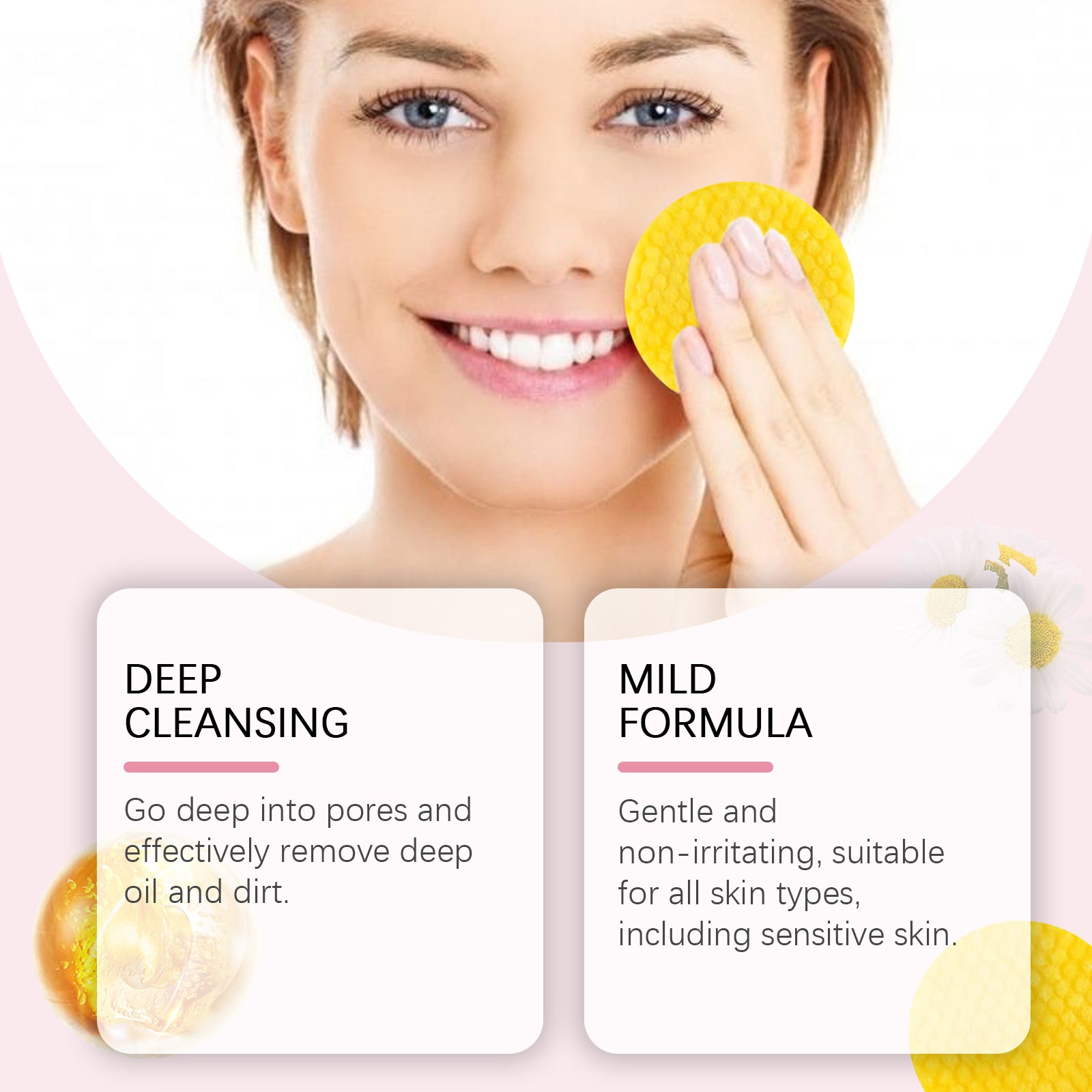 Turmeric Acid Cleansing Pad Gently Cleanses Face Skin With Refreshing And Balanced Oil Skin Care Cleansing Pad - Korvel