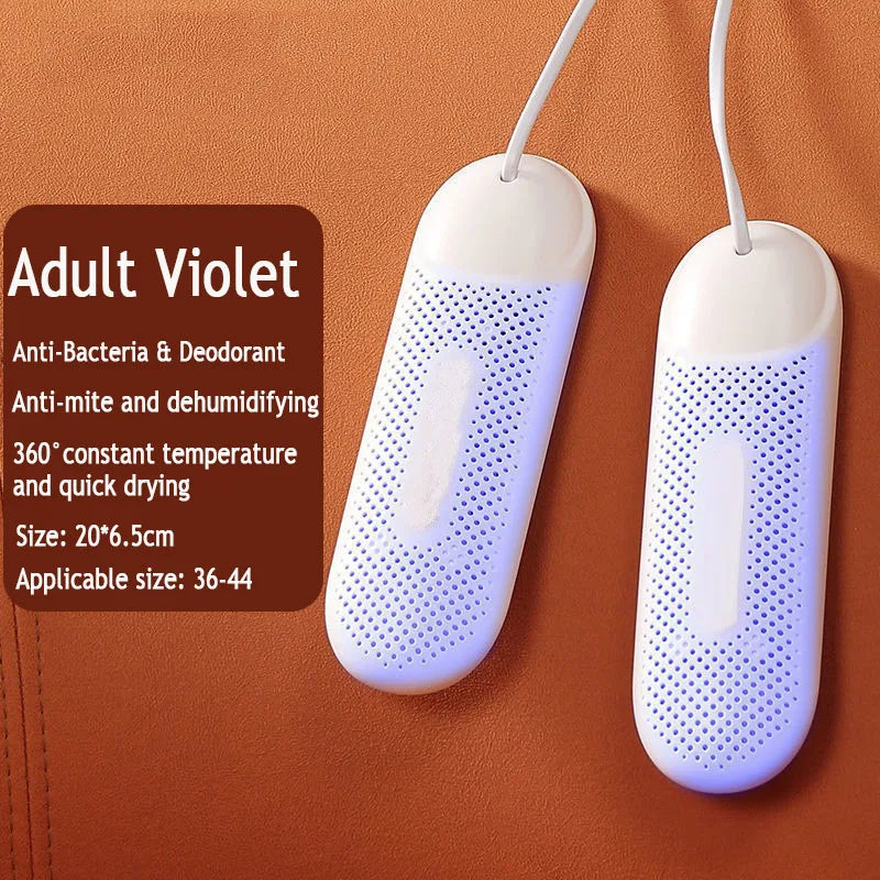 Portable Shoe Dryers Freshener Device Dryer 110V/ 220V Timing Shoes Footwear Electric Heater Socks Ultraviolet Dehumidifier - Korvel