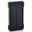 For Smartphone with LED Light Solar Power Bank Waterproof 20000mAh Charger 2 USB Ports External Charger Powerbank - Korvel
