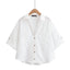 Elegant  Style Women's Fashion Casual Versatile V-Neck Short Sleeve Crop Shirt - Korvel