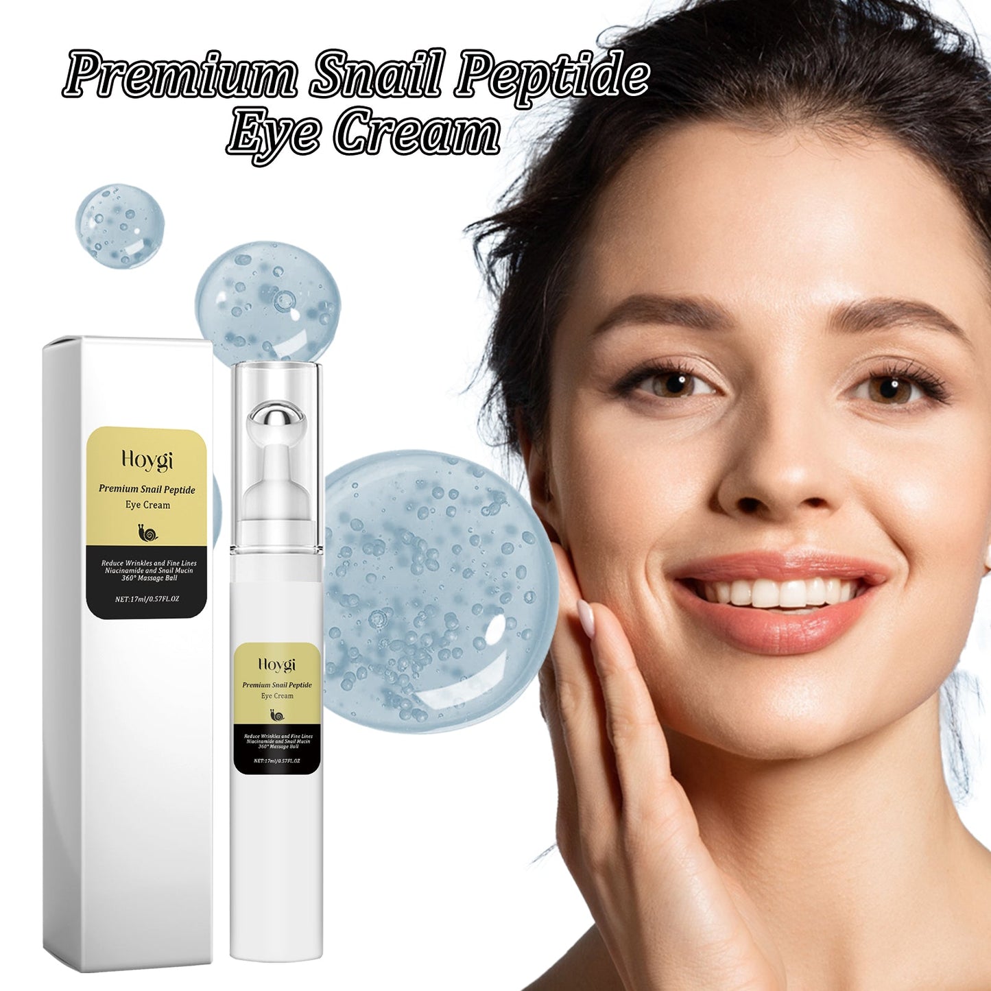 Crema de Ojos Premium con Péptidos de Caracol para la Hinchazón y Líneas Finas