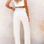 Full Size Decorative Button High Waist Pants - Korvel