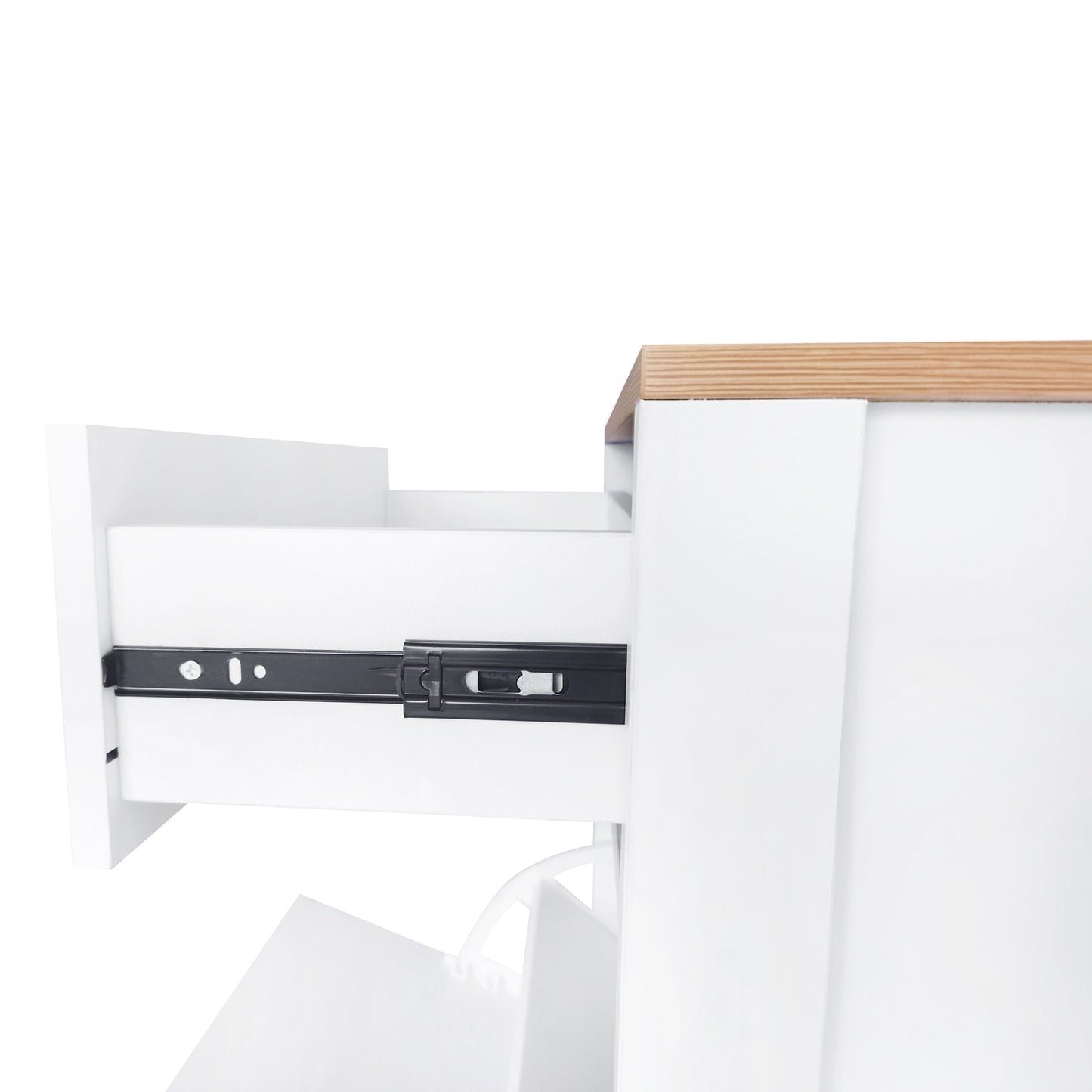 ONTREND ultra-thin shoe cabinet set with 4 flip drawers and adjustable panel top shoe rack, white - Korvel