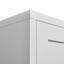 Elegante gabinete de almacenamiento de metal blanco para cocina