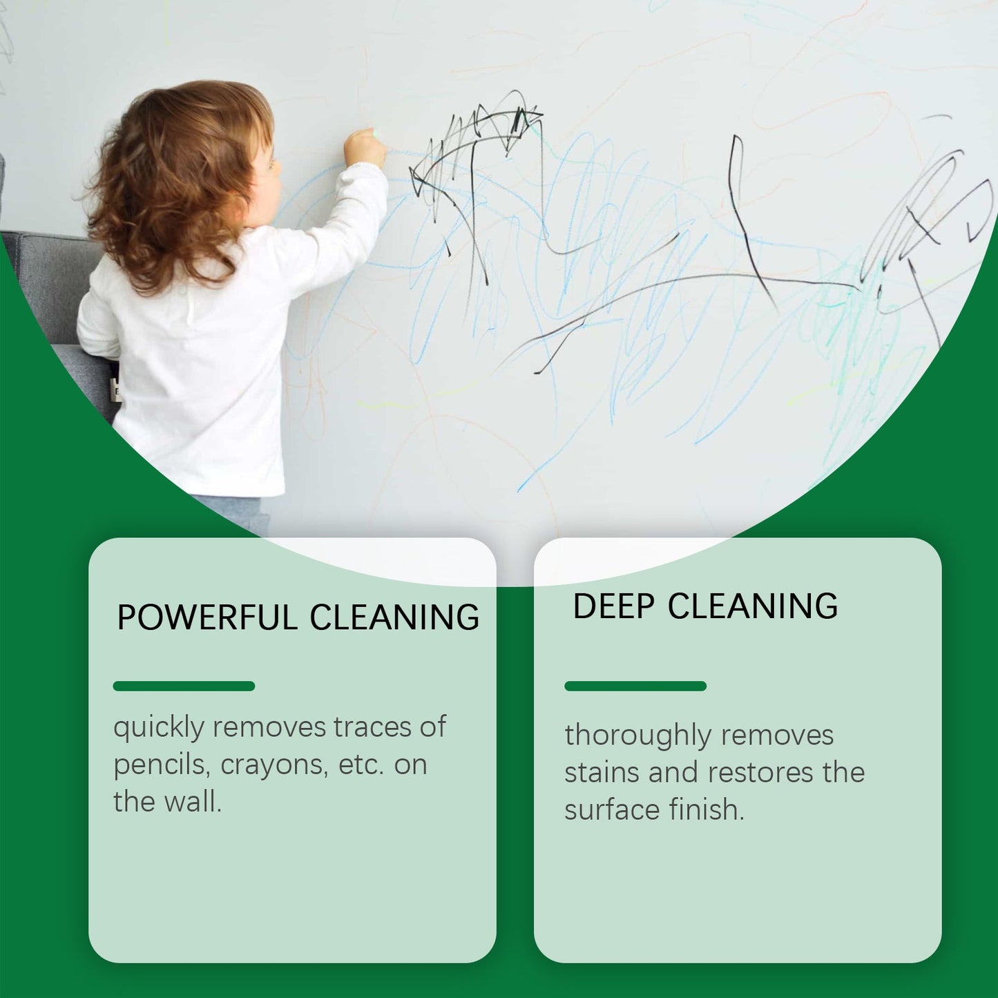 Wall Cleaning Cream, Wall Cleaning And Decontamination Cream Waterproof Renovation Stain Removal Wall Cleaner - Korvel