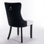 Tufted Solid Wood Dining Chairs - 2-Piece Set in White and Black